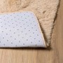 Alfombra peluda de pelo largo NAVARRA beige 200x200cm poliéster