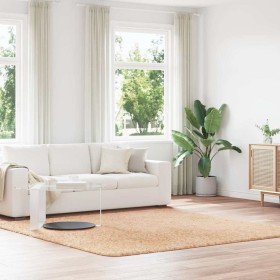 Alfombra peluda de pelo largo NAVARRA beige 240x240cm poliéster