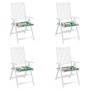 Cojines para silla de jardín 4 uds tela multicolor 50x50x3 cm