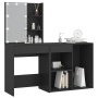 Tocador con LED y armario madera contrachapada negro de vidaXL, Tocadores para dormitorios - Ref: Foro24-3082018, Precio: 147...