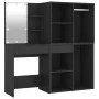 Tocador con LED y armarios madera contrachapada negro de vidaXL, Tocadores para dormitorios - Ref: Foro24-3082027, Precio: 19...