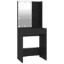 Tocador con LED y armarios madera contrachapada negro de vidaXL, Tocadores para dormitorios - Ref: Foro24-3082027, Precio: 19...