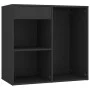 Tocador con LED y armarios madera contrachapada negro de vidaXL, Tocadores para dormitorios - Ref: Foro24-3082027, Precio: 19...