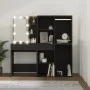 Tocador con LED y armarios madera contrachapada negro de vidaXL, Tocadores para dormitorios - Ref: Foro24-3082027, Precio: 19...