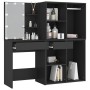 Tocador con LED y armarios madera contrachapada negro de vidaXL, Tocadores para dormitorios - Ref: Foro24-3082027, Precio: 20...