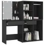Tocador con LED y armarios madera contrachapada negro de vidaXL, Tocadores para dormitorios - Ref: Foro24-3082027, Precio: 19...