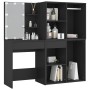Tocador con LED y armarios madera contrachapada negro de vidaXL, Tocadores para dormitorios - Ref: Foro24-3082027, Precio: 20...