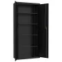 Black steel filing cabinet 90x40x240 cm by vidaXL, Lockers and storage cabinets - Ref: Foro24-3188327, Price: 470,15 €, Disco...
