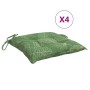 Cojines para silla 4 uds tela estampado de hojas 50x50x7 cm von vidaXL, Kissen für Stühle und Sofas - Ref: Foro24-361556, Pre...