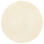 Alfombra peluda de pelo largo NAVARRA crema 120x120cm poliéster