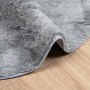 Alfombra de pelo largo NAVARRA gris claro 120x120 cm poliéster