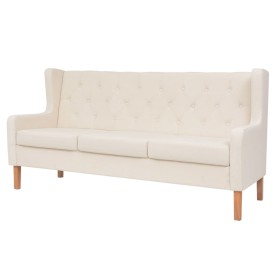 3-Sitzer-Sofa aus cremeweißem Stoff von vidaXL, Sofas - Ref: Foro24-245451, Preis: 391,25 €, Rabatt: %