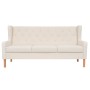 3-Sitzer-Sofa aus cremeweißem Stoff von vidaXL, Sofas - Ref: Foro24-245451, Preis: 391,25 €, Rabatt: %
