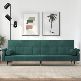 Schlafsofa mit dunkelgrünen Samtkissen von vidaXL, Sofas - Ref: Foro24-351859, Preis: 315,50 €, Rabatt: %