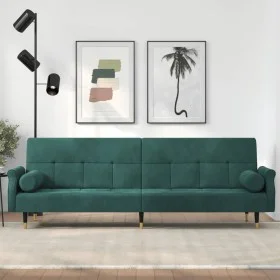 Sofa bed with dark green velvet cushions by vidaXL, Sofas - Ref: Foro24-351859, Price: 310,93 €, Discount: %