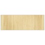 Alfombra rectangular bambú color natural claro 70x200 cm
