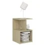 Bedside tables 2 units plywood Sonoma oak 35x35x55 cm by vidaXL, Nightstands - Ref: Foro24-806353, Price: 50,92 €, Discount: %