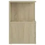 Bedside tables 2 units plywood Sonoma oak 35x35x55 cm by vidaXL, Nightstands - Ref: Foro24-806353, Price: 50,92 €, Discount: %