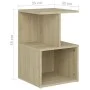 Bedside tables 2 units plywood Sonoma oak 35x35x55 cm by vidaXL, Nightstands - Ref: Foro24-806353, Price: 50,92 €, Discount: %