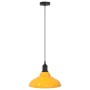 Lámpara colgante regulable altura E27 amarillo brillante Ø 31cm