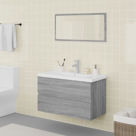 Badmöbel-Set aus grauem Sonoma-Sperrholz von vidaXL, Badezimmermöbel - Ref: Foro24-3120349, Preis: 201,01 €, Rabatt: %