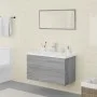Badmöbel-Set aus grauem Sonoma-Sperrholz von vidaXL, Badezimmermöbel - Ref: Foro24-3120349, Preis: 200,55 €, Rabatt: %