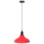 Lámpara colgante regulable en altura E27 rojo brillante Ø 31cm
