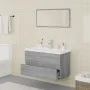 Badmöbel-Set aus grauem Sonoma-Sperrholz von vidaXL, Badezimmermöbel - Ref: Foro24-3120349, Preis: 193,85 €, Rabatt: %