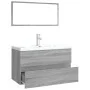 Badmöbel-Set aus grauem Sonoma-Sperrholz von vidaXL, Badezimmermöbel - Ref: Foro24-3120349, Preis: 200,55 €, Rabatt: %