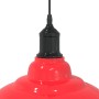 Lámpara colgante regulable en altura E27 rojo brillante Ø 31cm