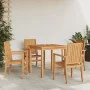 Stackable garden chairs 4 units teak wood 56.5x57.5x91 cm by vidaXL, Garden chairs - Ref: Foro24-3157901, Price: 564,50 €, Di...