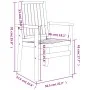 Stackable garden chairs 4 units teak wood 56.5x57.5x91 cm by vidaXL, Garden chairs - Ref: Foro24-3157901, Price: 564,50 €, Di...