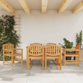 Sillas de jardín 6 uds madera maciza de teca 58x59x88 cm de vidaXL, Sillas de jardín - Ref: Foro24-3157905, Precio: 716,66 €,...