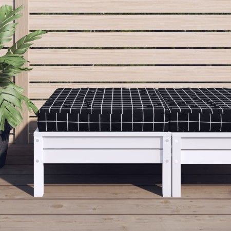 Cojín para palés tela Oxford a cuadros negro 60x60x8 cm by vidaXL, Cushions for chairs and sofas - Ref: Foro24-361805, Price:...