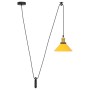 Lámpara colgante regulable altura E27 amarillo brillante Ø 22cm