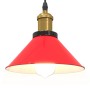 Lámpara colgante regulable en altura E27 rojo brillante Ø 22cm