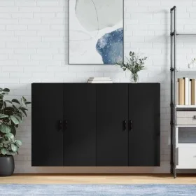 Armarios de pared 2 unidades negro 69,5x34x90 cm by vidaXL, Sideboards - Ref: Foro24-3195636, Price: 144,07 €, Discount: %