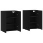 Armarios de pared 2 unidades negro 69,5x34x90 cm de vidaXL, Aparadores - Ref: Foro24-3195636, Precio: 135,59 €, Descuento: %