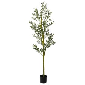 Árbol de olivo artificial con 800 hojas verde 200 cm