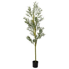 Árbol de olivo artificial con 800 hojas verde 200 cm