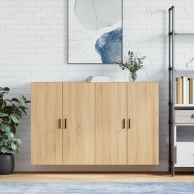 Wall-mounted cabinet 2 units Sonoma oak 69.5x34x90 cm by vidaXL, Sideboards - Ref: Foro24-3195638, Price: 125,27 €, Discount: %