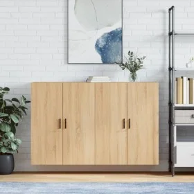 Wall-mounted cabinet 2 units Sonoma oak 69.5x34x90 cm by vidaXL, Sideboards - Ref: Foro24-3195638, Price: 124,34 €, Discount: %