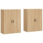 Wall-mounted cabinet 2 units Sonoma oak 69.5x34x90 cm by vidaXL, Sideboards - Ref: Foro24-3195638, Price: 126,81 €, Discount: %
