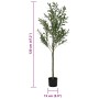 Árbol de olivo artificial con 450 hojas verde 120 cm