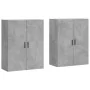 Wall cabinet 2 units concrete gray 69.5x34x90 cm by vidaXL, Sideboards - Ref: Foro24-3195639, Price: 124,04 €, Discount: %