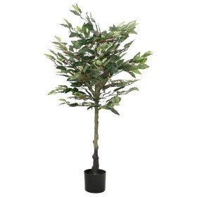 Árbol ficus artificial 480 hojas verde 130 cm