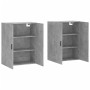 Armario de pared 2 unidades gris hormigón 69,5x34x90 cm de vidaXL, Aparadores - Ref: Foro24-3195639, Precio: 126,67 €, Descue...