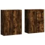 Wall cabinets 2 units smoked oak 69.5x34x90 cm by vidaXL, Sideboards - Ref: Foro24-3195640, Price: 123,13 €, Discount: %
