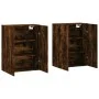 Wall cabinets 2 units smoked oak 69.5x34x90 cm by vidaXL, Sideboards - Ref: Foro24-3195640, Price: 123,13 €, Discount: %