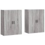 Armarios de pared 2 unidades gris Sonoma 69,5x34x90 cm de vidaXL, Aparadores - Ref: Foro24-3195641, Precio: 129,76 €, Descuen...